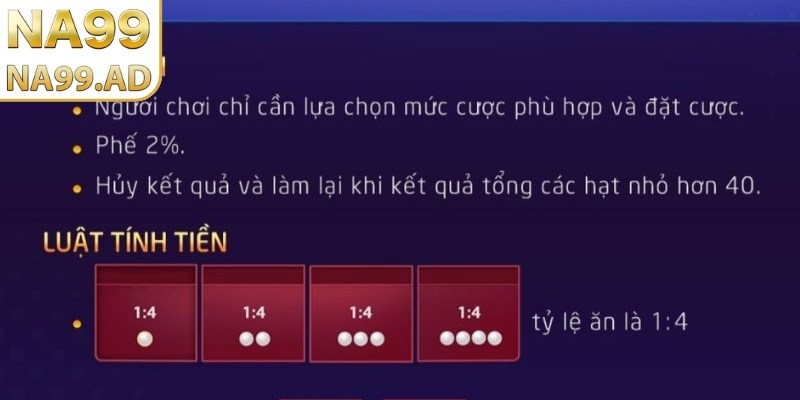 Tỷ lệ thưởng ở từng cửa cược